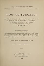 Tapa de How to succeed: in public life, as minister, as a physician, as a musician ...