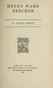 Tapa de Henry Ward Beecher