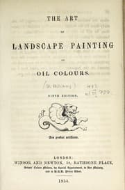 Tapa de The art of landscape painting in oil colours