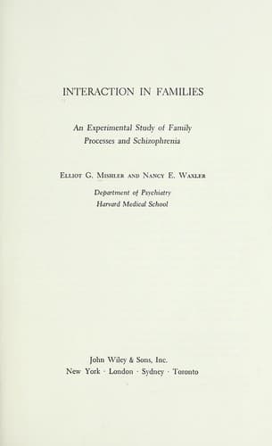 Tapa de Interaction in families