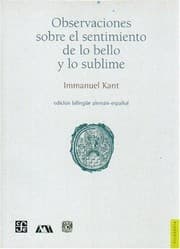 Tapa de Observaciones sobre el sentimiento de lo bello y lo sublime