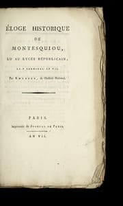 Tapa de E loge historique de Montesquiou