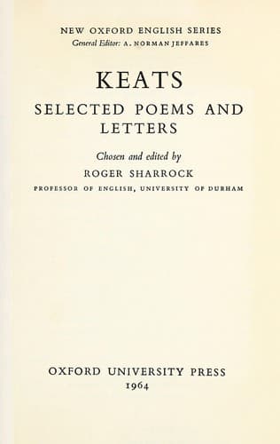 Tapa de Selected poems and letters