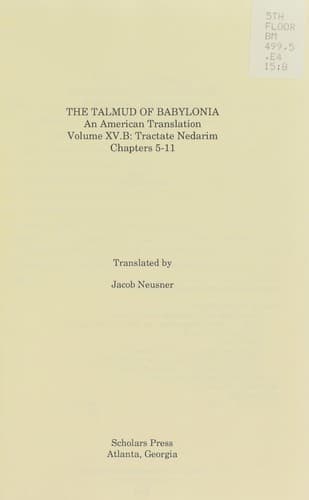 Tapa de Tractate Nedarim