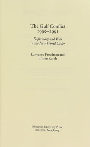 Tapa de The Gulf conflict, 1990-1991