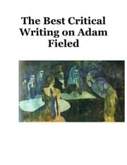 Tapa de Critical Writing On Adam Fieled