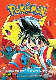 Tapa de Pokémon. Rojo fuego y verde hoja. 1