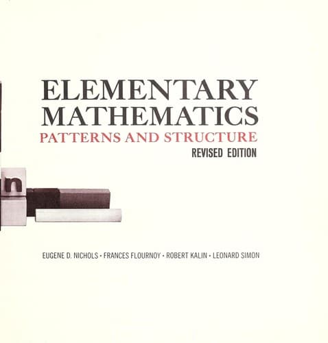 Tapa de Elementary mathematics, patterns and structure