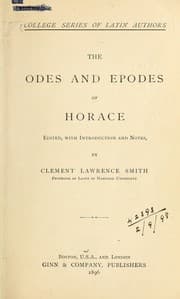 Tapa de Odes and epodes