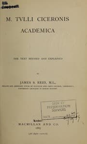 Tapa de M. Tulli Ciceronis Academica