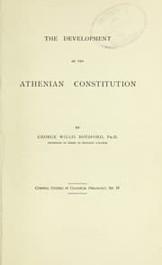 Tapa de The development of the Athenian constitution