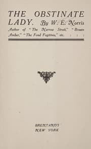 Tapa de The obstinate lady