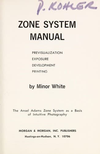 Tapa de Zone system manual