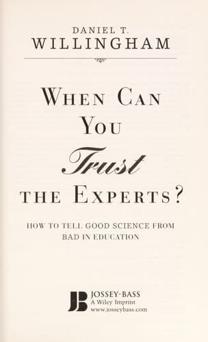 Tapa de When can you trust the experts?