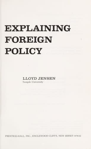 Tapa de Explaining foreign policy