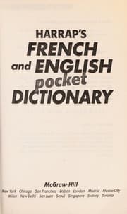 Tapa de Harrap's French and English pocket dictionary