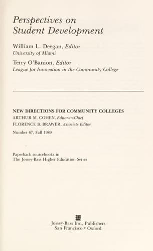 Tapa de Perspectives on student development