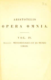Tapa de Meteorologica et de mundo liber ... editionis stereotypae C. Tauchnitianae nova impressio
