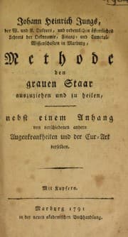 Tapa de Methode den grauen Staar auszuziehen und zu heilen, nebst einem Anhang von verschiedenen andern Augenkrankheiten und der Cur-Art derselben
