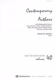Tapa de Contemporary Authors New Revision, Vol. 40
