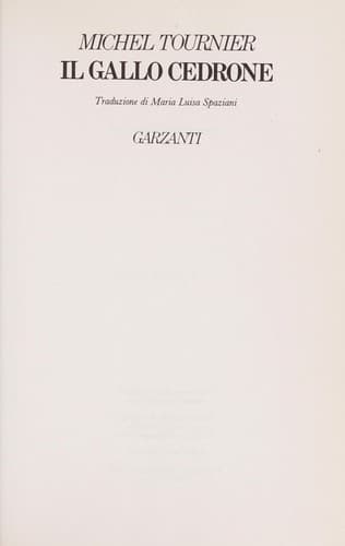 Tapa de Il gallo cedrone