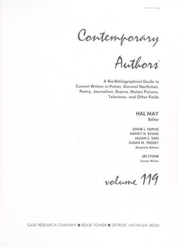 Tapa de Contemporary Authors, Vol. 119
