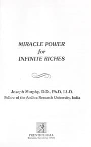 Tapa de Miracle power for infinite riches