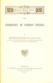 Tapa de The chemistry of common things