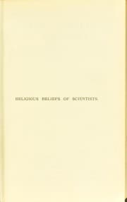 Tapa de Religious beliefs of scientists