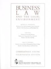 Tapa de Business law and the legal environment
