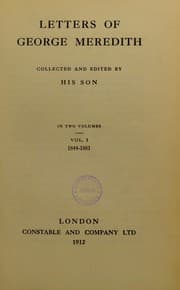 Tapa de Letters of George Meredith
