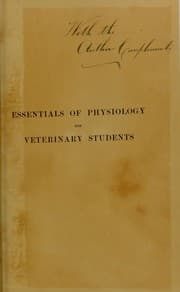 Tapa de Essentials of physiology for veterinary students