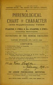 Tapa de A phrenological chart of character