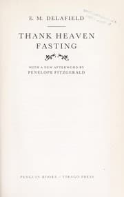 Tapa de Thank Heaven Fasting (Virago Modern Classics)