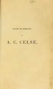 Tapa de Trait©♭ de m©♭decine de A. C. Celse