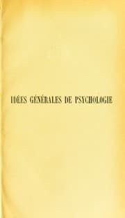 Tapa de Idées générales de psychologie