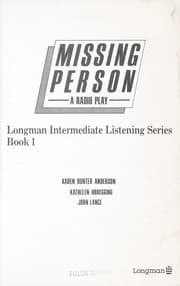 Tapa de Missing person : a radio play ; listening strategies for beginners
