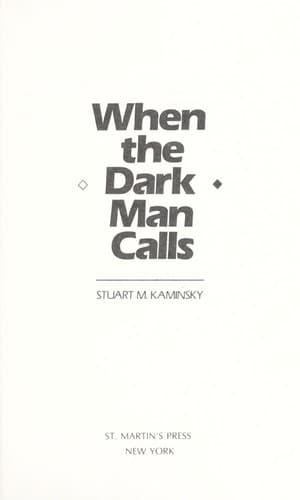Tapa de When the dark man calls