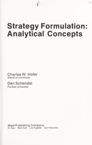Tapa de Strategy formulation
