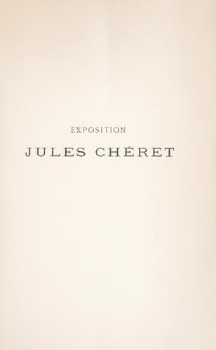 Tapa de Exposition des oeuvres de Jules Chéret