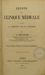 Tapa de Lecons de clinique m©♭dicale faites a l'hopital de la charit©♭