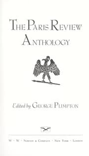Tapa de The Paris review anthology