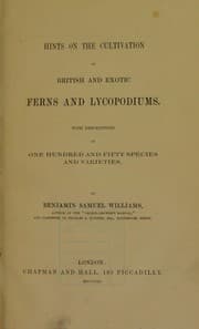 Tapa de Hints on the cultivation of British and exotic ferns and lycopodiums