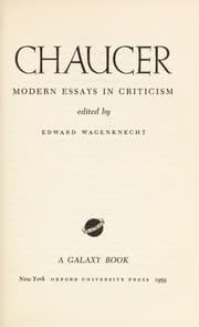 Tapa de Chaucer: modern essays in criticism