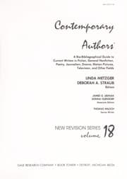 Tapa de Contemporary Authors New Revision Series, Vol. 18