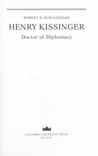 Tapa de Henry Kissinger
