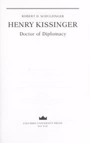 Tapa de Henry Kissinger