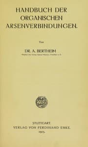 Tapa de Handbuch der organischen Arsenverbindungen