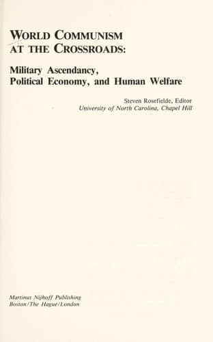 Tapa de World communism at the crossroads