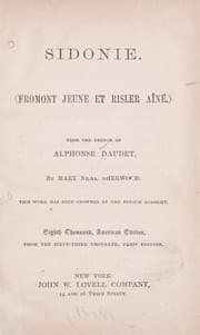 Tapa de Sidonie (Fremont jeune et Risler ai ne ).